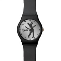 Golf Swinger Customizable Monogram Wristwatches