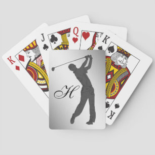 Golf Swinger Customizable Poker Cards