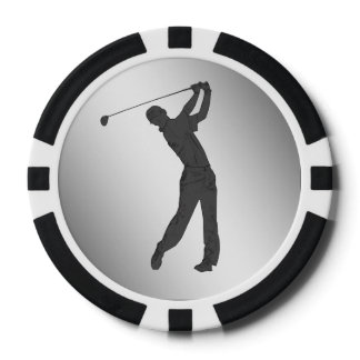 Golf Swinger Customizable Set Of Poker Chips