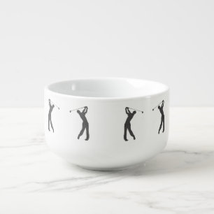 Golf Swinger Customizable Soup Mug
