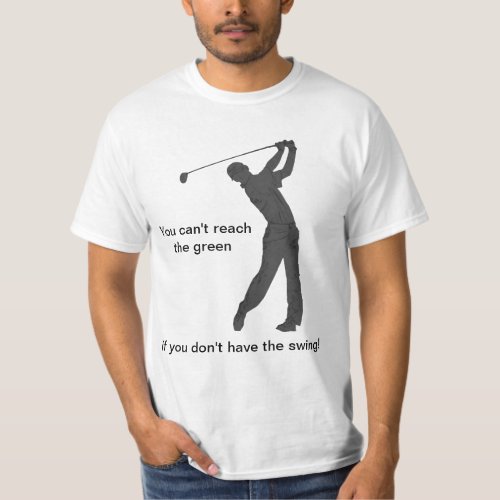 Golf Swinger Customizable T_Shirt