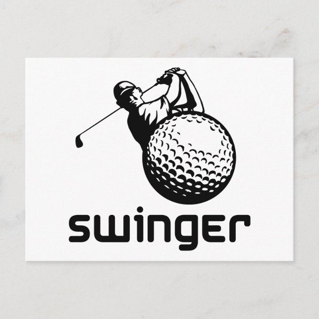 Golf Swinger Postcard (Front)