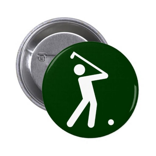 Golf Symbol Button | Zazzle