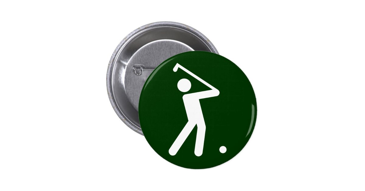 Golf Symbol Button | Zazzle