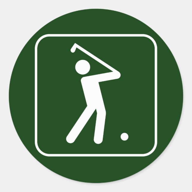Golf Symbol Sticker (Front)