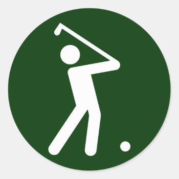 Golf Symbol Sticker by sports_store at Zazzle