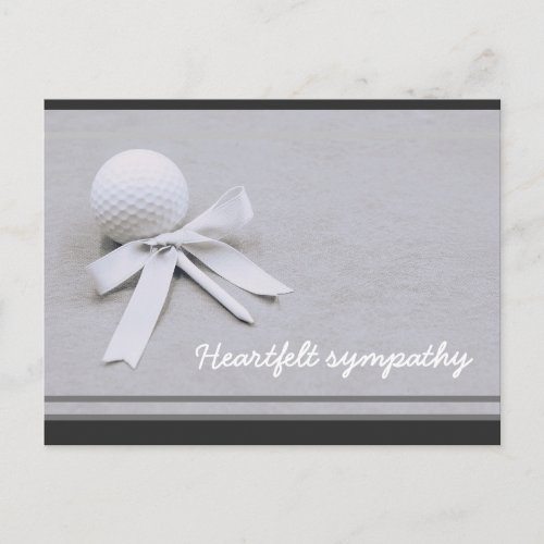 Golf Sympathy Card for a Golfer with golf ball