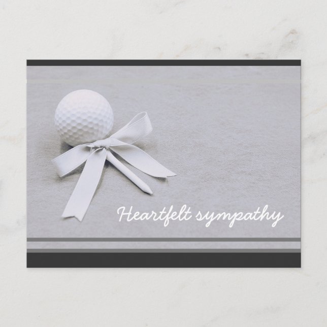 Golf Sympathy Card for a Golfer with golf ball (Front)