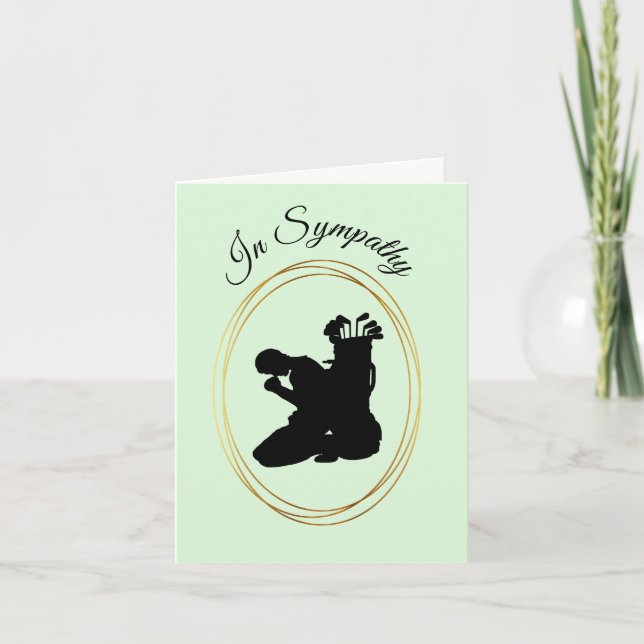 Golf Sympathy Condolence Card (Front)