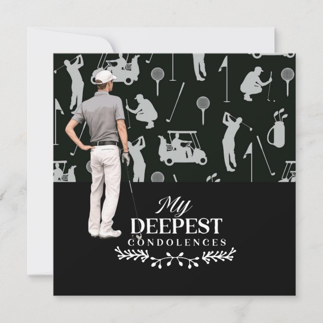 Golf sympathy sorry for your loss condolences  card (Front)