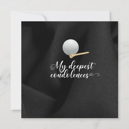 Golf sympathy sorry for your loss condolences  card