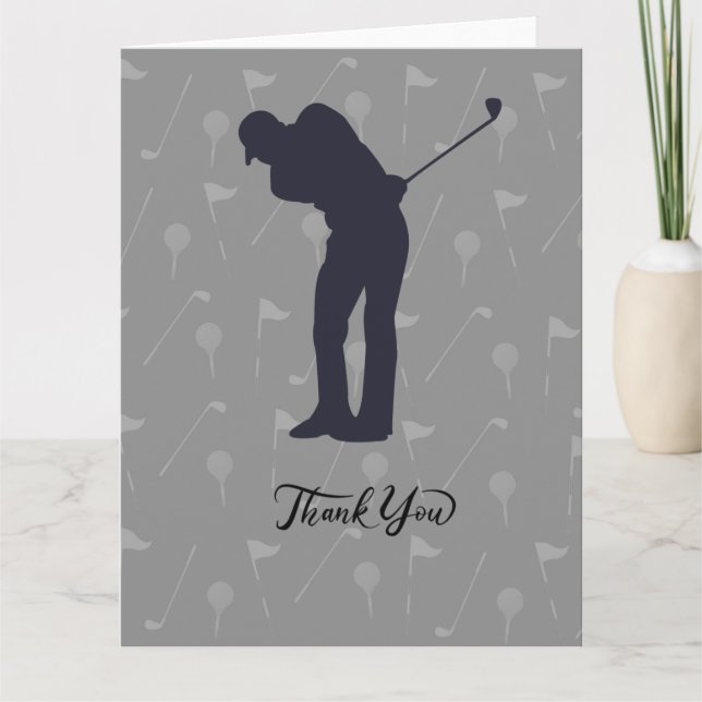 Golf sympathy sorry for your loss Thank you golfer Card (Front)