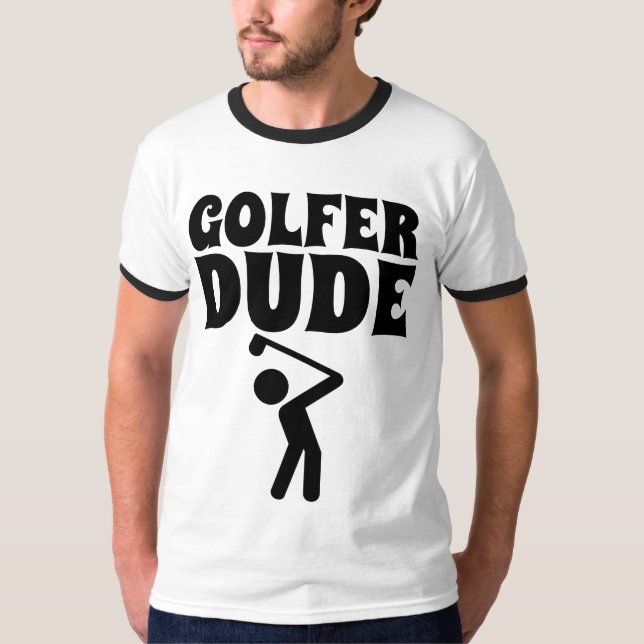GOLF T-SHIRTS FOR MEN, GOLFER DUDE (Front)