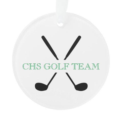 Golf Team Clubs Player School Year Award Keepsake Ornament