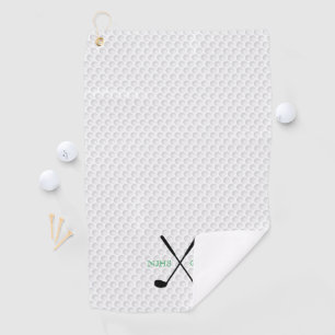 Golf Team INITIALS Golfing Clubs Ball Player Golf Towel