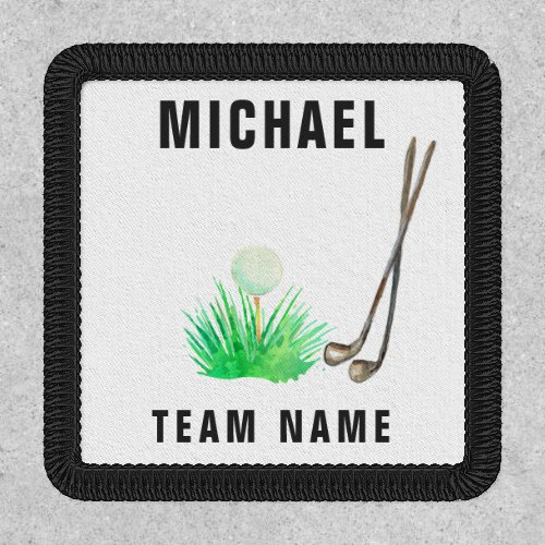 Golf Team  Player Name Patch