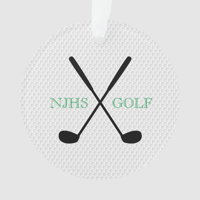Golf Team Tournament Souvenir Personalized Ornament (Front)