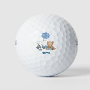 Golf Teddy Bear It's Boy for Baby Shower  Balls