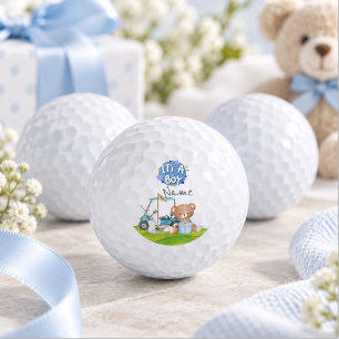 Golf Teddy Bear It's Boy for Baby Shower Balls