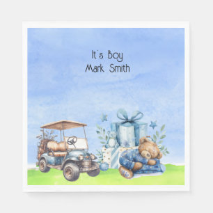 Golf Teddy Bear It's Boy for Baby Shower   Napkins