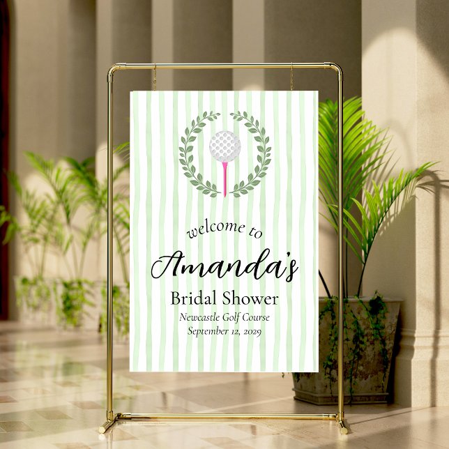 Golf Tee Bridal Shower Wedding Party Welcome Foam Board (Creator Uploaded)