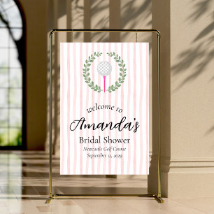 Golf Tee Bridal Shower Wedding Party Welcome Foam Board
