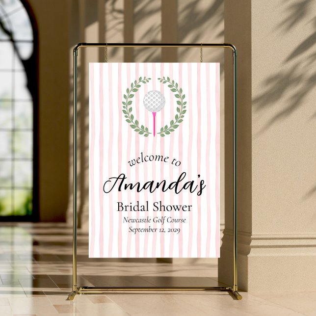 Golf Tee Bridal Shower Wedding Party Welcome Foam Board (Creator Uploaded)