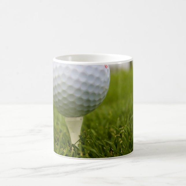 Golf Tee Design Ceramic Mug (Center)