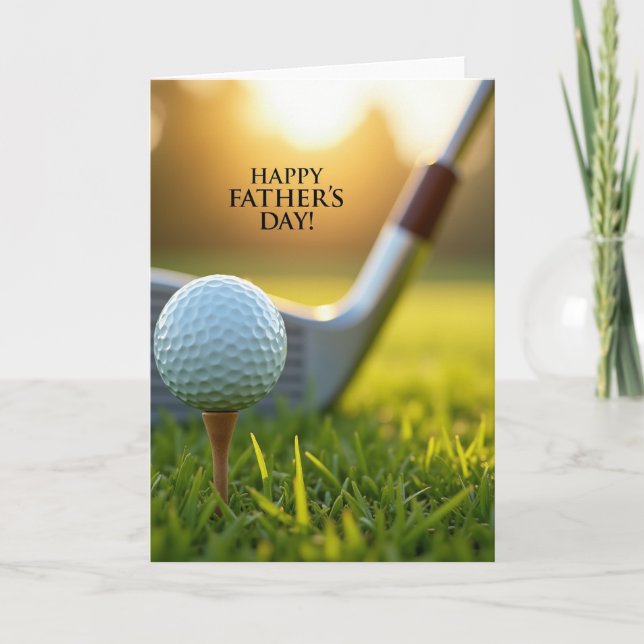 Golf Tee Fathers Day Card (Front)