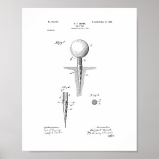 Golf-tee Patent Poster