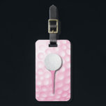 Golf Tee | Pink Luggage Tag<br><div class="desc">Stylish Golf Luggage Tags. This DESIGN will quickly help you identify your bag or luggage very easily with this unique pastel pink design color. ✔NOTE: ONLY CHANGE THE TEMPLATE AREAS NEEDED! 😀 If needed, you can remove the text and start fresh adding whatever text and font you like. 📌If you...</div>