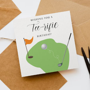 Golf Tee-rific Birthday Card
