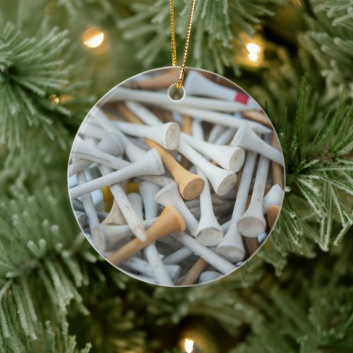 Golf Tees Ceramic Ornament