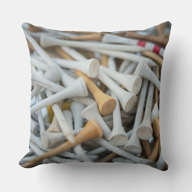 Golf Tees Throw Pillow (Front)