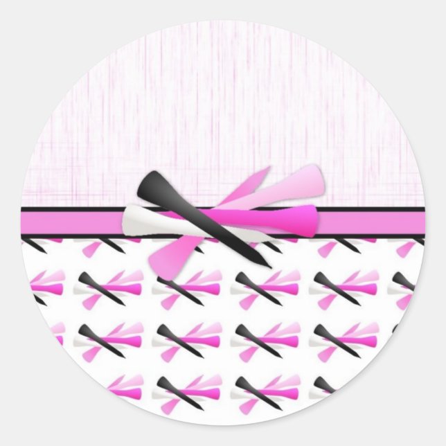 Golf Tees - Women.jpg Classic Round Sticker (Front)