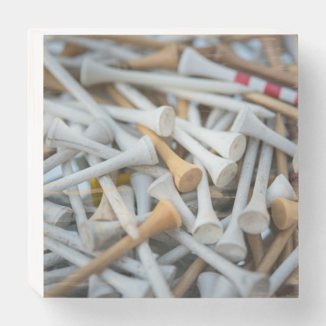 Golf Tees Wooden Box Sign (Front Horizontal)