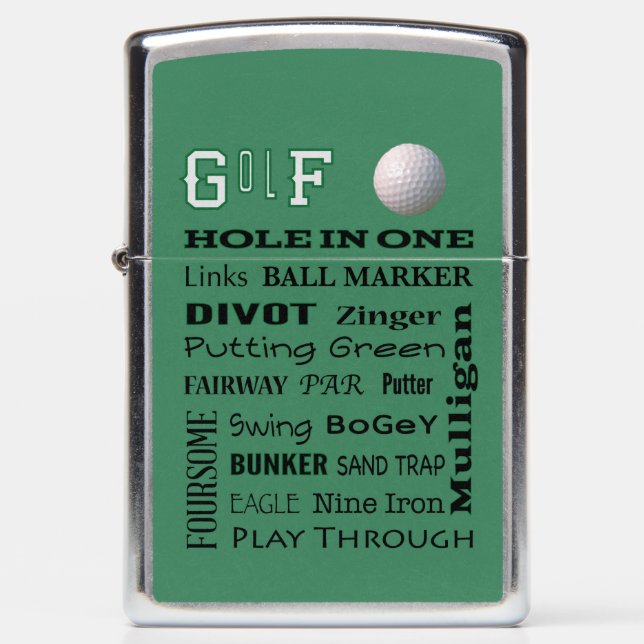 GOLF terminology Zippo Lighter (Front)