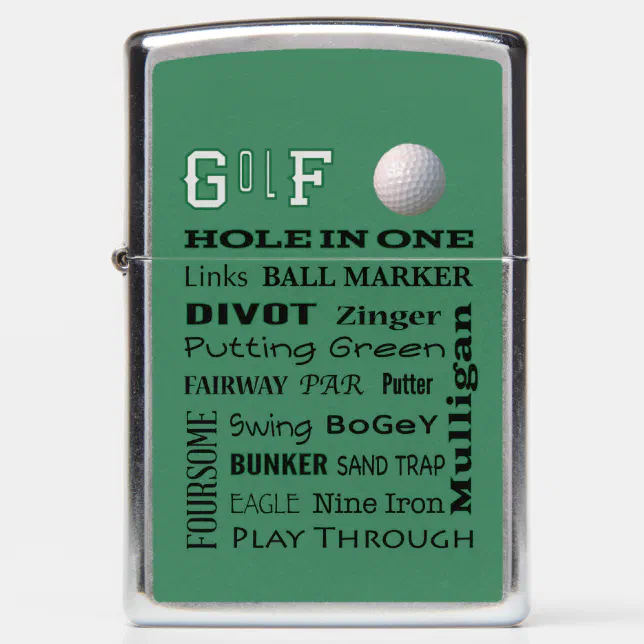 Zippo lighter Vintage Golf art SPORTS SERIES on white new top golfer swing