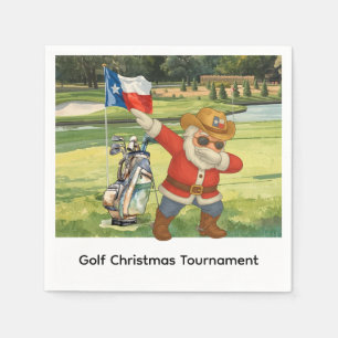 Golf Texas Golfer is Golfing Christmas Party Napkins