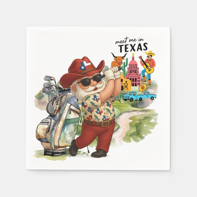 Golf Texas Golfer is Golfing Napkins (Front)
