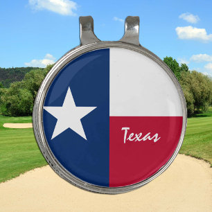 Golf Texas & Texas Flag Hat clip /Ball Marker USA