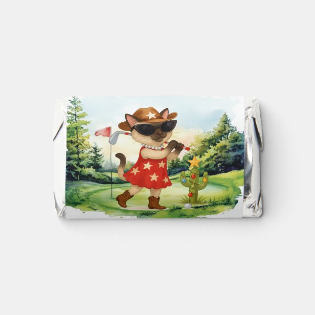 Golf Texas themed for Cat lovers Hershey's Miniatures (Front)