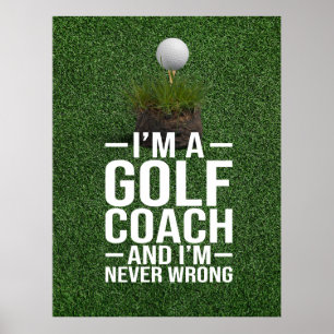 Golf text I am golf coach  Poster