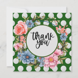 Golf thank you card