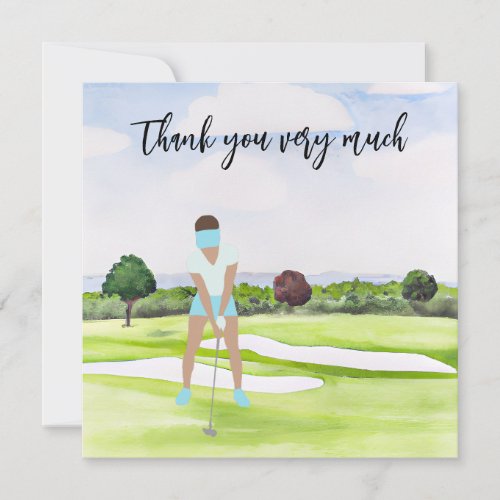 Golf Thank you card for golfer 