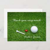 Golf Thank you card for golfer wedding | Zazzle