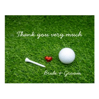 Golf Thank you card for golfer wedding