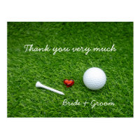 Golf Thank you card for golfer wedding