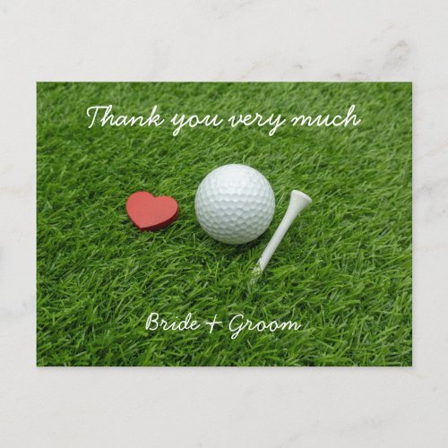 Golf Thank you card for golfer wedding