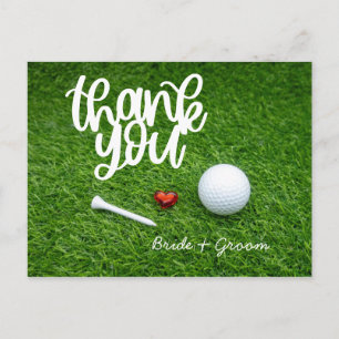 Golf Thank you card for golfer wedding